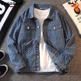 Men's Jackets Supzoom 2024 Arrival Top Fashion Embroidery Turn-down Collar Hollow Out Casual Single Breasted Denim Mens And Coats