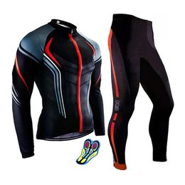 Long Sleeve Cycling Jersey Bicycle Clothes Cycling Pants With Gel 2024 Spring Summer High Quality 240325