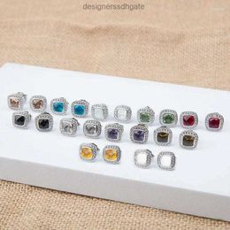 Stud Earrings Jade Angel 7mm Artificial Agate Zircon Design With Minimalist European And American Womens Wedding Jewelry