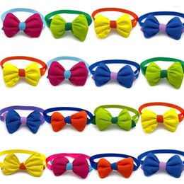 Dog Apparel 30/50pcs Colorful Pet Cat Bow Tie Products Accessories Small Bowtie Cute Collars Supplies