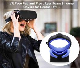 New 3 In1 VR Face Pad Front Rear Foam Silicone Covers For Oculus Rift S VR Glasses Eye Mask Face Mask Skin Rift S Accessories H226237943