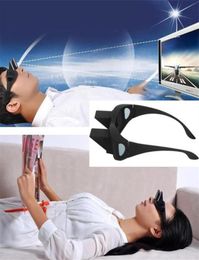 Newest Creative Lazy Periscope Horizontal Reading Glasses Watch TV Lie Down Mirror Turn Page 90° View Eye Glasses 6PcsLot 2394300