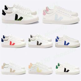2024 New Shoes French Brazil Green Low-carbon Life V Organic Cotton Flats Platform Sneakers Women Casual Classic White Designer Shoes Mens Loafers 36-45 Y43