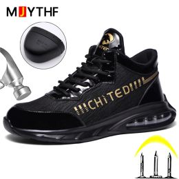 Pantofole mjythf fashion aria cuscino scarpe da uomo di qualità da uomo sneaker standard di punta antismash scarpe protettive antipuntura