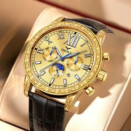 Wristwatches 2024 ONOLA Top Brand Mens Fashion Business Watch Leisure Waterproof Mechanical Clock Automatic For Men