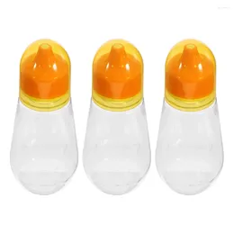 Dinnerware Sets 3 Pcs Tomato Paste Honey Bottle Plastic Jars Filling Squeeze Clear Holder Sauce Containers Bottles With Lids