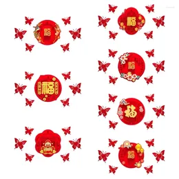 Party Decoration 69HC Fu Character Stickers Wall Sticker Blessing Door Year Window Chinese For