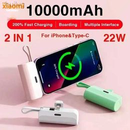Cell Phone Power Banks for Mini Power Bank 10000mAh Portable Mobile Phone Charger External Battery Power Bank Type-C For iPhone Huawei Sansung 2443