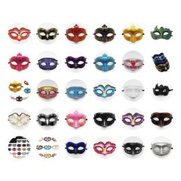 Party Mask Masks Venetian Masquerade Halloween Y Carnival Dance Cosplay Fancy Wedding Gift Mix Colour Drop Delivery Events Supplies Dhcvn
