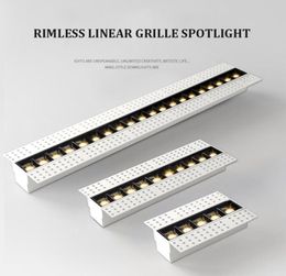 LED Rimless Linear Grille Spotlight No Main Lighting Design Modern 5W 10W 20W Magnetic Embedded Installation Lamp Fixture7078824