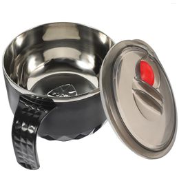 Bowls Instant Noodle Bowl Stainless Inner Metal Bento Kitchen Serving Anti-scald Home Accessory Meal Ramen Lid