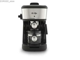 Coffee Makers Mr. Coffee 4-Shot Steam Espresso Cappuccino and Latte Maker in Black Y240403