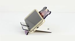 MDF Sublimation Blanks Phone Holder Stand Universal Desk Holder for iPhone 11 Pro X XS For Samsung S20 Smartphone Mount9405707