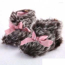 Boots Fashion Winter Baby Toddler Fur P Insole Shoes Infant Girls Warm Ankle Snow Drop Delivery Kids Maternity Otget