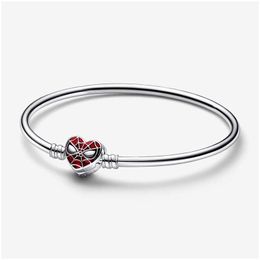 Bangle Top Quality Red Mask Clasp Pandoras 100% 925 Sterling Sier Charm Bracelet Women Girls Luxury Jewellery Designer With Original B Dhkzu