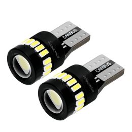 2PCS W5W Car Led Bulbs T10 LED Super Bright Parking Bulb Canbus Auto Interior Dome Reading Lamp WY5W 168 501 Turn Side Light 12V