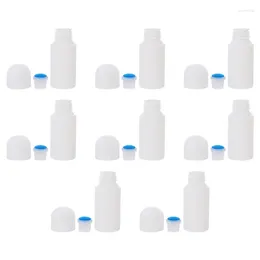 Storage Bottles 8pcs 50ML Sponge Applicator Empty Liquid Roll Head Refillable Deodorant Sub Tip Container Roller Bottle(Random Color)