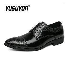 Casual Shoes Men Derby Fashion Dress Classic Brogue Retro Loafers Black Causal Business Footwear For Party Big Size 38-48