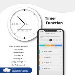 MOES Zigbee/Wifi TRV Smart Thermostatic Radiator Valve Tuya Programmable App Remote Temperature Controller Alexa Google Home