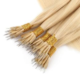 Extensions Ombre Straight Nano Ring Links Human Hair Extensions For Women 12inch30inch #613 #27 Remy European Micro Beads Hair 100 Pieces