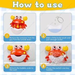 Bubble Crab Bath Toys Baby Machine CrabsAutomatic Maker for Toddlers tub