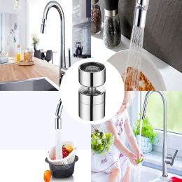 New Brass 2 Mode Washbasin Faucet Nozzle 360° Rotary Splashback Faucet Aerator Kitchen Sink Pressurized Faucet Aerator Bubbler