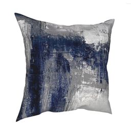 Pillow Blue Grey Abstract Pillowcover Home Decorative Modern Art Cover Throw For Polyester Double-sided Printing