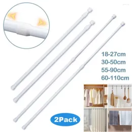 Shower Curtains Multi Purpose Spring Loaded Extendable Stick Useful Curtain Pole Durable Bathroom Product Hanger Household