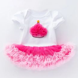 Lovely Baby Toddler Girl Romper With Ruffles Tutu skirt Summer born Lace onesie Outfit Dresses Clothing For Birthday Party 240403