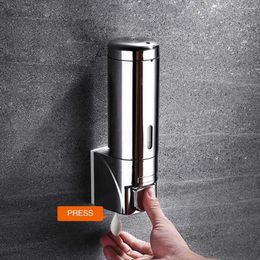 Liquid Soap Dispenser Handwash Lavatory Stainless Steel Shower Gel Accessories