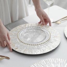 Table Mats Heat Insulation Pad Creative Shell Placemat French Household Restaurant Advanced Sense Light Luxury European Round Tray