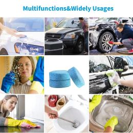 5/100pcs Solid Cleaner Car Windscreen Cleaner Tablets Windshield Wiper Effervescent Tablet Car Accessories Glass Toilet Cleaning