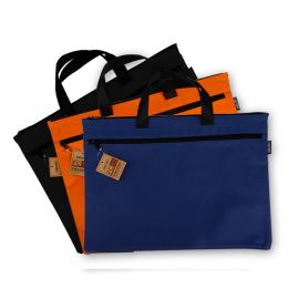 Folder Deli Zipper document bag A4 document bag file folder document bag briefcase fabric travel orange blue black simple new arrival