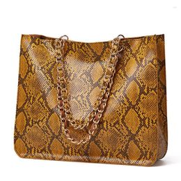 Bag 2024 Fashion Women Shoulder Bags Exquisite Shopping Vintage PU Leather Snake Pattern Handbags Simple Female Tote