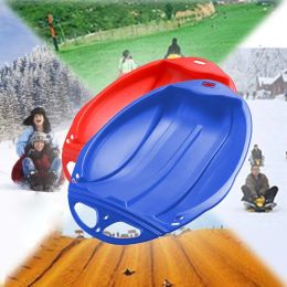 Poles Outdoor Sports Plastic Skiing Boards Sled Grass Sand Board Kids and Adult Round Sand Slider Disc Toy Snow Sled Ski Pad Board