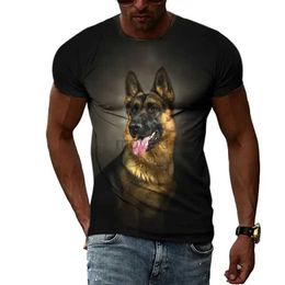 Men's T-Shirts Summer Fashion Animal Dog Graphic T Shirts For Men Casual 3D Print Tee Hip Hop Harajuku Personality Round Neck Short Sleeve Top 2443