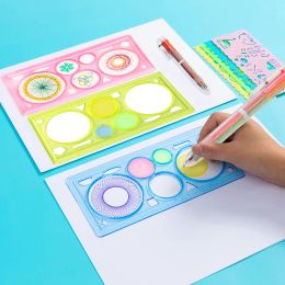 spirograph Painting templates Ballpoint pen Children's drawing toys Puzzle art multifunctional DIY tool Birthday gift ruler TMZ