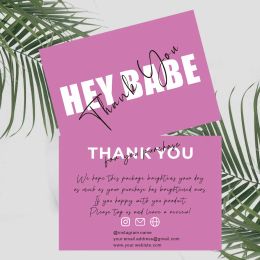 Envelopes Customizable Purple Colour Business Thank You Card Printable Thanks for Your Purchase Card Small Business Package Insert Card