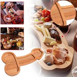 Plates 1pc Unique Aperitif Board Cheese Platter Wooden Drinks Serving Tray Charcuterie Boards Kitchen Accessories 24x15cm