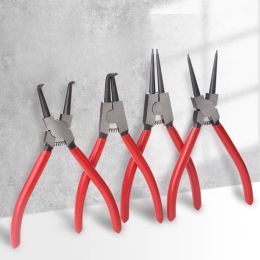 7" Retainer Ring Circlip Pliers Internal External Circlip Pliers Tip Straight Bent Jaw for Ring Remover Retaining