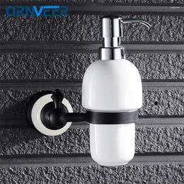 Liquid Soap Dispenser Luxury Wall Mounted With Ceramic Container Bottle Bathroom Products High Quality