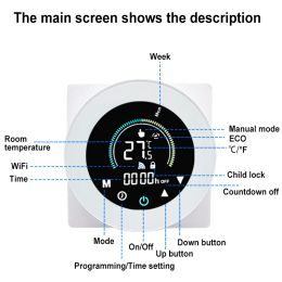 Tuya Smart Zigbee Thermostat Water/Gas Boiler Electric Floor Heating Thermostat Temperature Controller Support Alexa Google Home