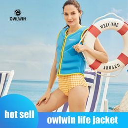 owlwin life jacket the fishing vest water sports adult children clothes swim skating ski rescue boats drifting 240403