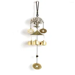 Decorative Figurines Thriving Money Tree Wind Chimes Bell Good Luck Home Decor Copper Alloy Wood 45cm Height 8 0cm Diameter Sweet Sound