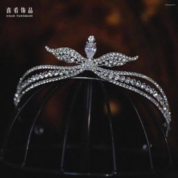 Hair Clips Mini Crown Women Accessories Wedding Hairbands Engagement Headpiece Bridal Dress Wing Shape Tiaras Headdress Party AN084