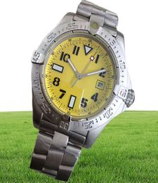 High Quality Watches Men Stainless Steel Yellow Avenger Seawolf Automatic Mechanical Watch Men039s Dive Wristwatches4957349