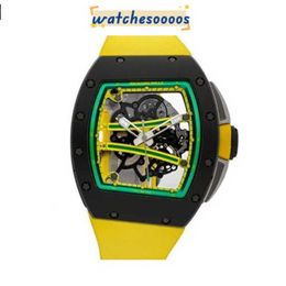 Watches Luxury Mechanical Swiss Movement Ceramic Dial Rubber strap Sports Richarmillesr Rm61-01 Yohan Blake Manual Men Rm61-01 Ca-tzp