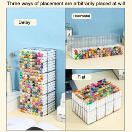 Student Desktop Marker Organizer Storage Box Stationery Box Children's Learning Mark Pen Pencil Holder School Office Accessories