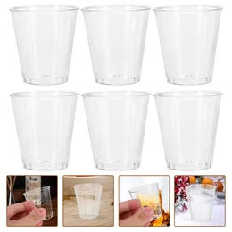 Disposable Cups Straws 100 Pcs Household Wineglass Banquet Water Hard Plastic Multi-function