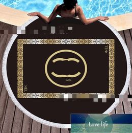 HIGh Lux round Beach Towel Microfiber Digital Printing rounds Mat Tide Brand Personalised Patterns Bath Towels with Tassel